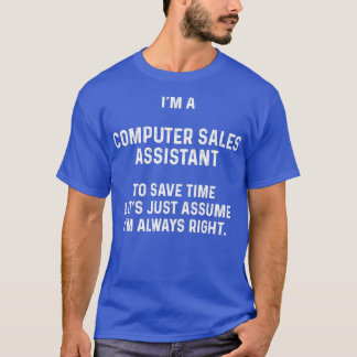 T-shirt Ix27m un assistant de vente d'ordinateur pour gagn