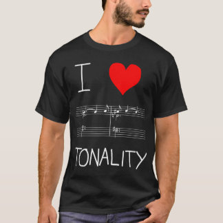 T-shirt J'<3 tonalité accord de Tristan (lignes blanches,