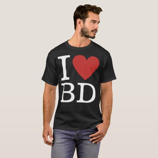T-shirt J❤️Aime BD (Pour Les Employés Du Développement Com (Devant entier)