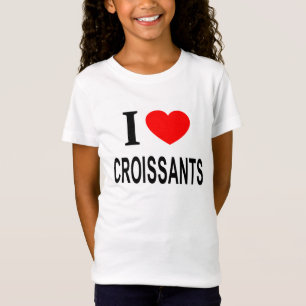 T-Shirt J'❤️ CROISSAN J'AIME LES CROISSANTS DANS LE COEUR 