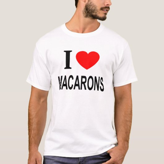 T-SHIRT J'❤️ MACARONS J'AIME MACARONS JE ❤️ MACARONS (Devant)