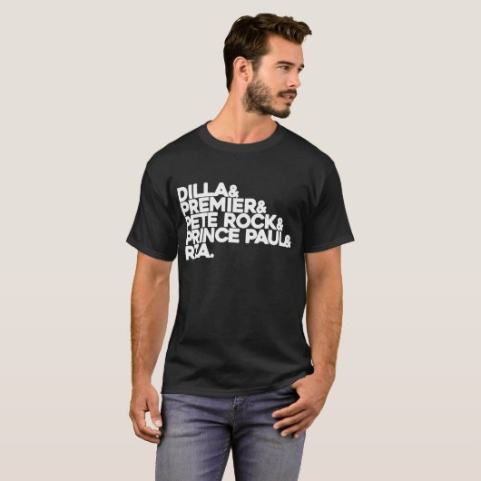 T-shirt J Peter premier Dilla Rock prince Paul RZA (Devant entier)