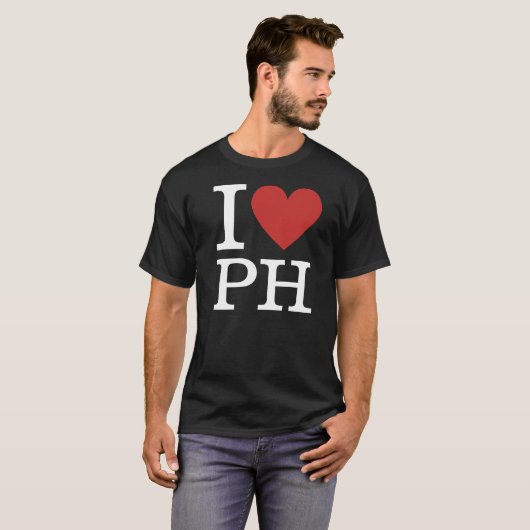 T-shirt J'❤️ PH Philippines Custom Homme (Devant entier)