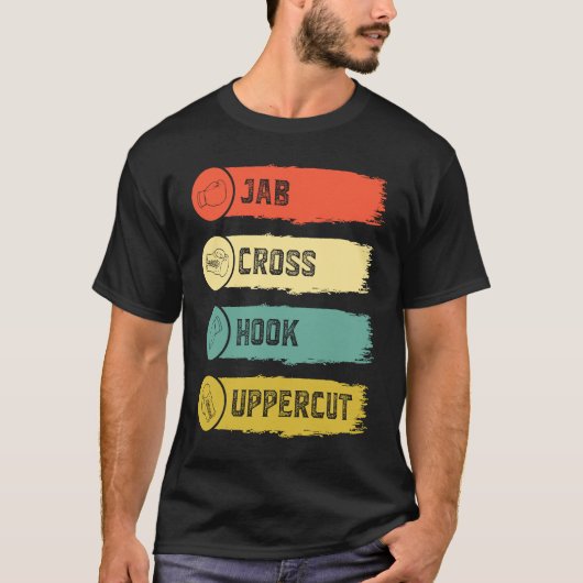 T-shirt Jab Cross Hook Uppercut  1 (Devant)