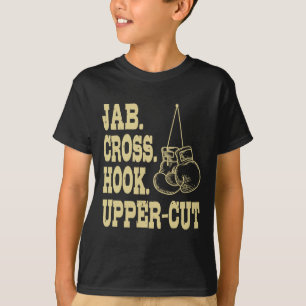 T-shirt Jabs. Croix. Crochet. Entraîneur de stagiaire en b