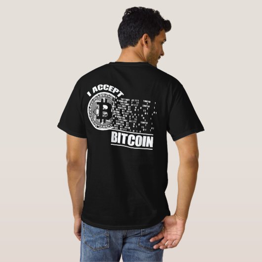 T-shirt J'Accepte Bitcoin Crypto (Dos entier)