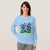 T-shirt Jacinthes des bois sur la longue chemise de la (Devant entier)