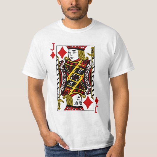 T-shirt Jack De Diamants Jouer Carte (Devant)