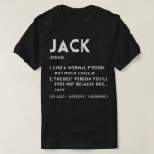 T-shirt Jack Definition Funny Personalized Name For Jack B (Design devant)