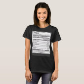 T-shirt Jack Information et faits indéniables (Devant entier)