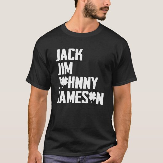T-shirt Jack Jim Johnny & Jameson Pères St. Patrick's Da (Devant)