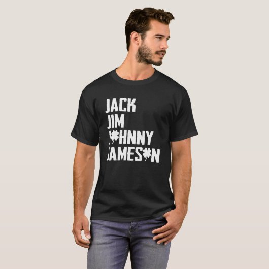 T-shirt Jack Jim Johnny & Jameson Pères St. Patrick's Da (Devant entier)