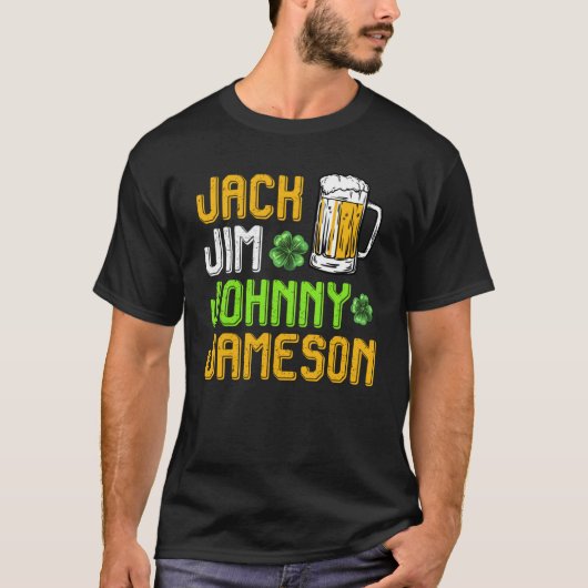 T-shirt Jack Jim Johnny Jameson St Patrick's Day (Devant)