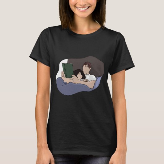 T-shirt Jack lisant au lit (Devant)