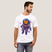 T-shirt Jack-o'-Lantern Astronaut (Devant entier)