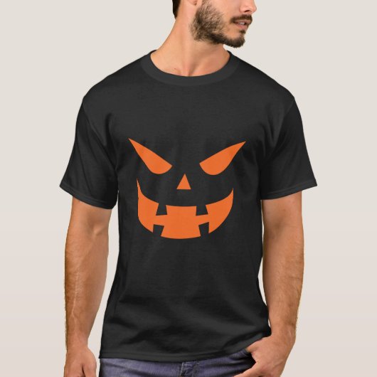 T-shirt Jack-o'-lantern Citrouille Face effrayant Hallowee (Devant)