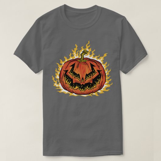 T-shirt Jack-o'-lantern Cool Citrouille Halloween avec fla (Design devant)