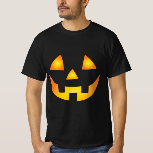 T-shirt Jack-o'-lantern Déplaisant Citrouille face Hallowe (Devant)