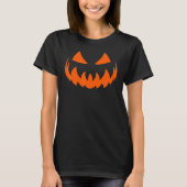 T-shirt Jack-o'-lantern Face Citrouille Eyelashes Hallowee (Devant)