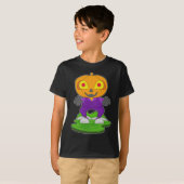 T-shirt Jack-o'-lantern Halloween Citrouille (Devant entier)