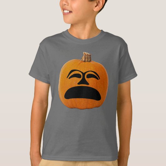 T-shirt Jack o' Lantern Malheureux Face, Citrouille d'Hall (Devant)