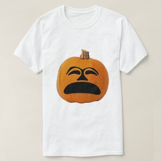 T-shirt Jack o' Lantern Malheureux Face, Citrouille d'Hall (Design devant)