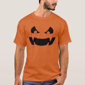 T-shirt Jack-o'-lantern noir effrayant (Devant)