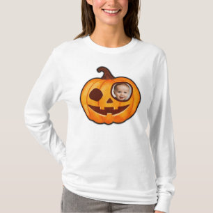 T-shirt Jack-o'-lantern personnalisé photo citrouille mons