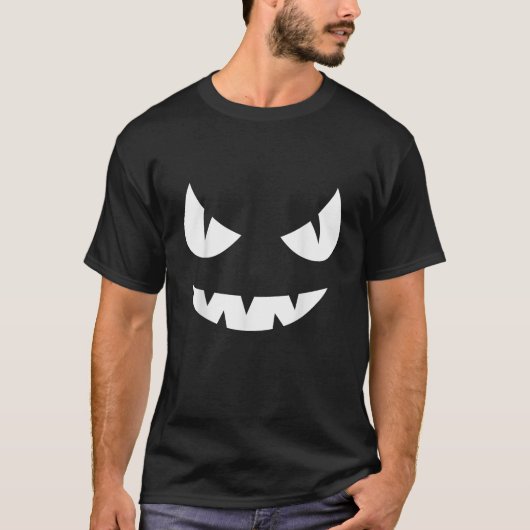 T-shirt Jack O Lantern Pumpkin Face Funny Halloween Costum (Devant)
