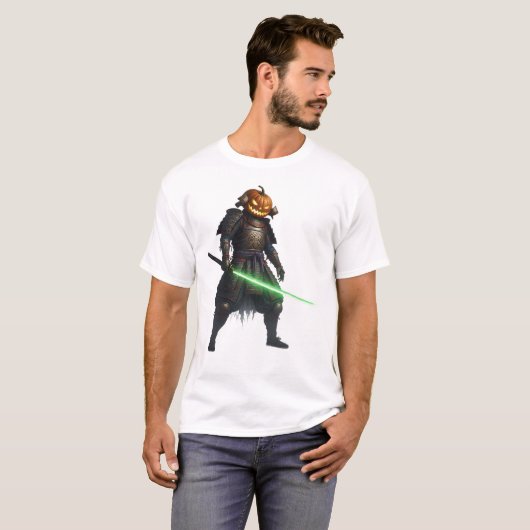 T-shirt Jack-o'-lantern Samurai (Devant entier)