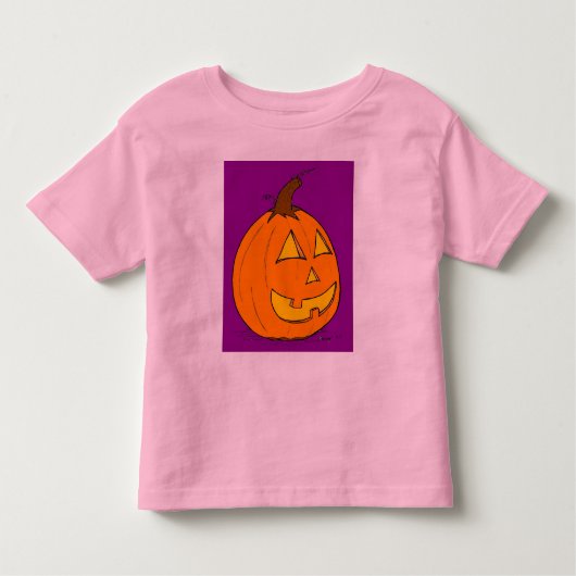 T-shirt Jack o' Lantern violet pour jeunes pousses (Devant)
