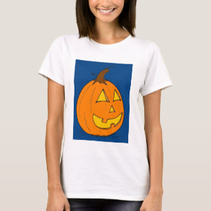 T-shirt Jack o' Lanterne Bleu Femme Spaghetti réservoir