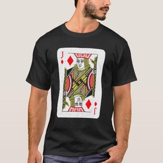 T-shirt Jack of Hearts Jouer carte Poker (Devant)