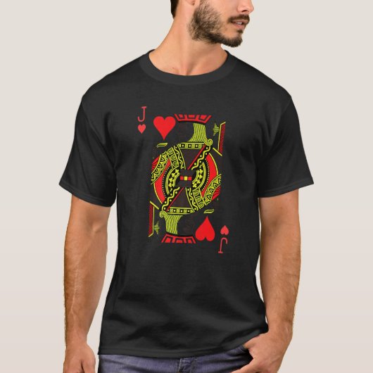 T-shirt Jack Of Hearts Jouer Cartes Halloween Deck De Voit (Devant)