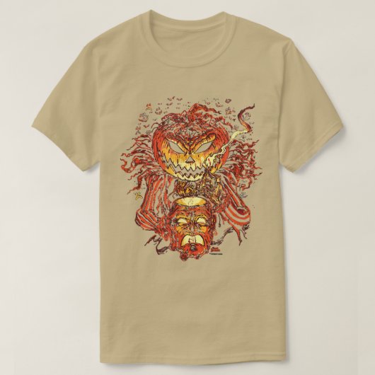 T-shirt Jack o'Lantern déplaisant (Design devant)