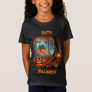 T-Shirt Jack O'Lantern en forêt Éffrayante à Halloween