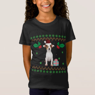 T-Shirt Jack Russel Portant Noël Casquette Chien Maman Pap