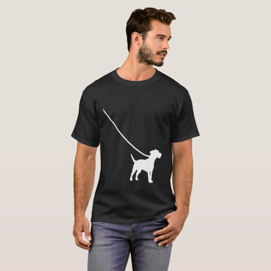T-shirt Jack Russel sur un chien en laisse Maman Papa Anim (Devant entier)