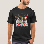 T-shirt Jack Russell Christmas Light Reindeer Santa Hat in<br><div class="desc">Jack Russell Christmas Light Reindeer Santa Hat à Snow Xmas.</div>