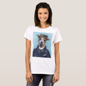 T-shirt Jack Russell dans un bateau (Devant entier)