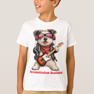 T-shirt Jack Russell Guitariste Rock & Roll Chien