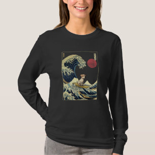 T-shirt Jack Russell Japonais Kanagawa Vague  Surf Chien 1