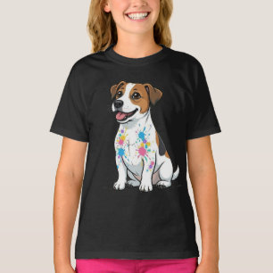 T-shirt Jack Russell joyeux éclaboussure amusante