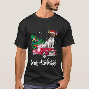 T-shirt Jack Russell Marche de Noël Camion rouge