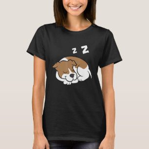 T-shirt Jack russell Pajama Terrier Tirée mignonne Dormir 