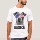 T-shirt Jack Russell Terrier 4 juillet Merica Hommes Améri (Devant)