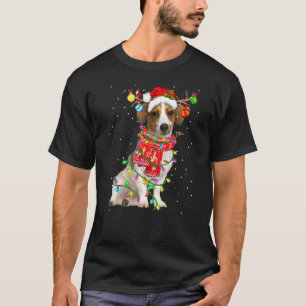 T-shirt Jack Russell Terrier Chien Drôle de Noël Lumières