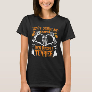 T-shirt Jack Russell Terrier Chien Halloween Skeleton 1