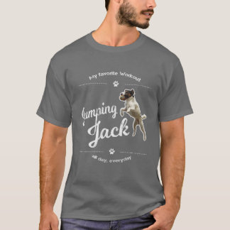 T-shirt Jack Russell Terrier Chien Jumping Jack Tee Funny 