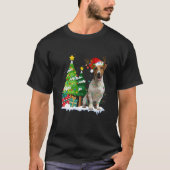 T-shirt Jack Russell Terrier Chien Santa Hat Reindee Chris (Devant)